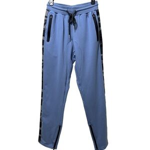 Aimpact Men’s Joggers Blue/Blk Camo Zip Leg Joggers Size-Small NWT